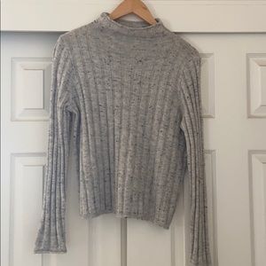 Madewell donegal Gray mock neck sweater size M